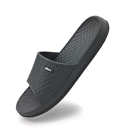 Image of FUNKYMONKEY Men's Shower Slides - Non Slip Quick Drying Sandals for Men - Lightweight Pool Beach Bathroom Slippers Indoor Outdoor