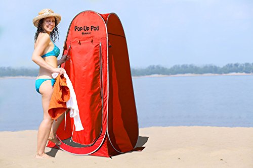 Gigatent Pop Up Pod Changing Room Privacy Tent – Instant Portable Outdoor Shower Tent, Camp Toilet, Rain Shelter For Camping & Beach – Lightweight & Sturdy, Easy Set Up, Foldable (Red) #TOP5