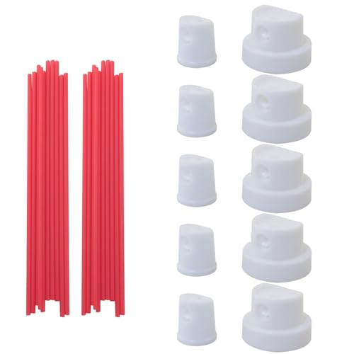 DGBRSM 30pcs Replacement Spray Can Extension Straw with Paint Cap (10 pcs. Paint Cap, 20 pcs. Spray Can Straw) Aerosol Valve Nozzle