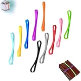 10 Piezas Bandas Elásticas de Silicona Reutilizables,Bandas de goma coloridas,Gomas Elásticas Anchas y Resistentes,Para Libros,Cuadernos,Utensilios de Cocina,Arte y Manualidades