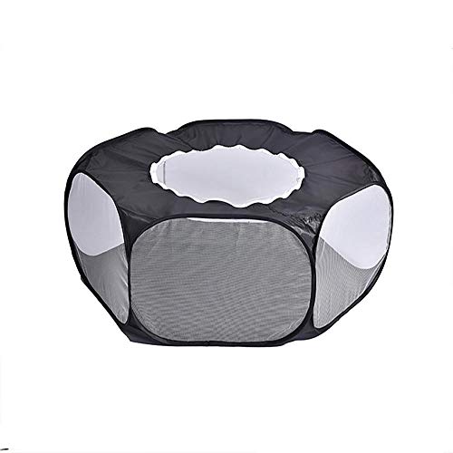 Lesgos Parque para Cachorros, Parque para Mascotas con Tapa, Tienda Plegable Portátil para Ejercicio, Cubierta de Malla Extraíble para Interiores y Exteriores para Gatos, Perros, Conejos, Hámster