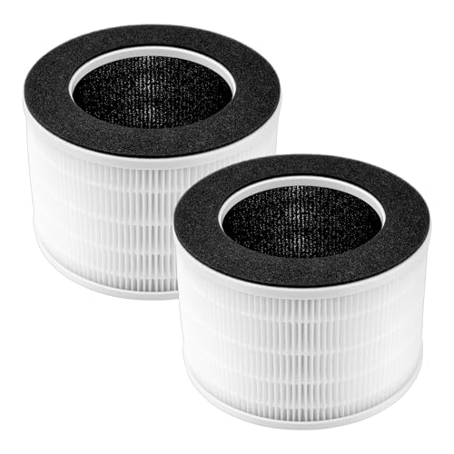 Filtres AP-H400 pour purificateur Homedics 2 en 1 - Lot de 2 recharges H13 et charbon actif