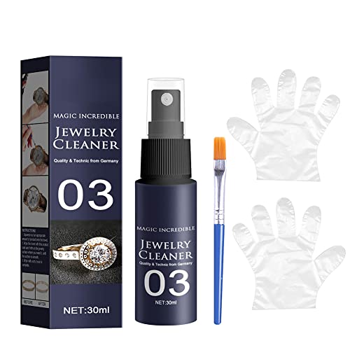 LICHENGTAI Limpiador de Joyas en Spray, Silver Clean Baño de Inmersión de Joyería, Rápido Y Eficaz Líquido Limpia Plata, Limpia Joyas de Plata O Plateadas, Regalos para Damas Y Niñas