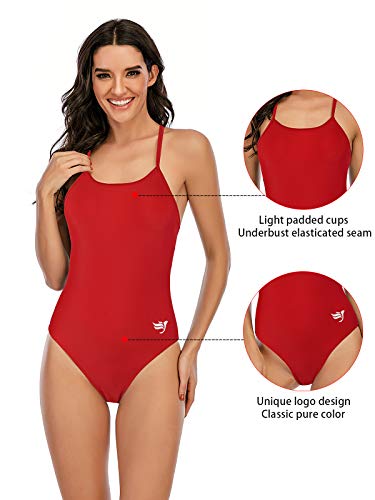 Century Star One Piece Bathing Suit For Women Bathing Suits For Teens Womens One Piece Swimsuits Juniors Swimsuits For Teen Girls 03 Red 2-4 #TOP4