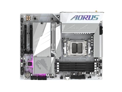 Image of GIGABYTE B650E AORUS Elite X AX ICE AMD AM5 ATX Motherboard, Support Ryzen 9000 /8000 /7000 Series, DDR5, 12+2+2 Power Phase, 3X M.2, PCIe 5.0, USB-C, WIFI6E, 2.5GbE, EZ-Latch, Q-Flash, RGB Fusion