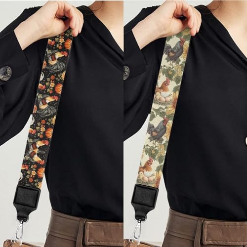 Image of Jeiento Replacement Shoulder Strap,2 Piece Set Guitar Style Handbag Crossbody Strap Adjustable Guitar Straps for Women Girls