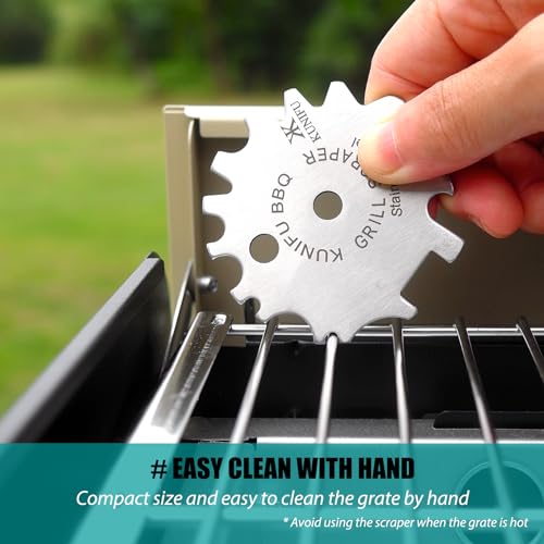 image for KUNIFU BBQ Grill Scraper, Stocking Stuffers, Bristle-Free for Griddle,