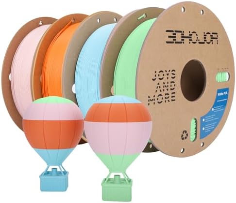 3DHoJor Matte PLA Filament 4KG 3D Drucker Filament PLA Pastell 1.75mm | Matte Oberfläche 3D Drucker Filament, Mattierte Textur, Maßgenauigkeit ±0.02mm, für die meisten FDM 3D Druck
