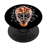 Hockey Torwart Maske Rot und Orange PopSockets mit austauschbarem PopGrip