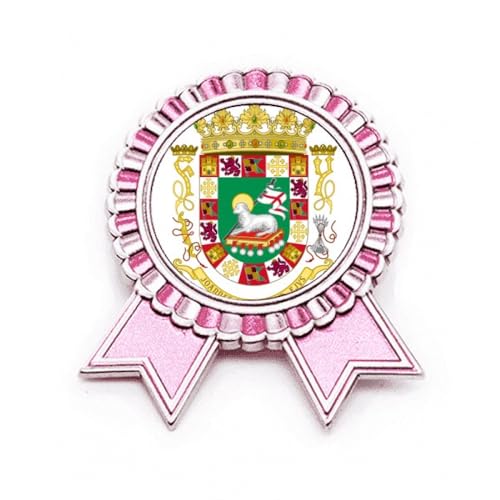 Broche emblème Porto Rico rose pour briller lors des soirées et festivals