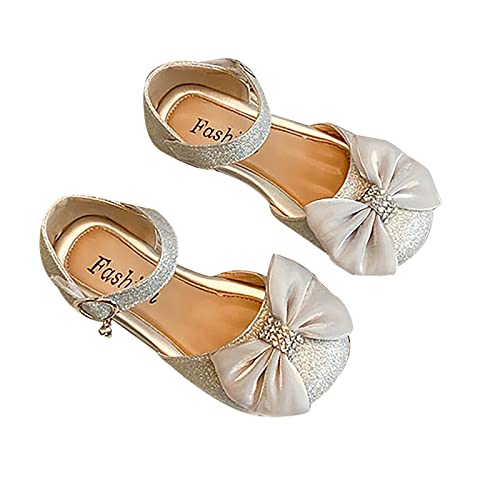 Little Girl's Adorable Princess Party Girls Dress Bow Princess Shoes Princess Flower Size 4 Toddler Sandals Girls