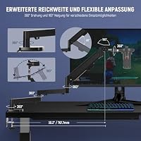 NEEWER MS002 Niedriges Profil Tisch Mikrofon Boom Arm Stand mit 360°Einstellbare Pneumatische Dämpfung Kabelmanagement Reinigungstuch, Desktop Mount Halterung Kompatibel mit Shure MV7 SM7B Blau Yeti – Ansicht 3