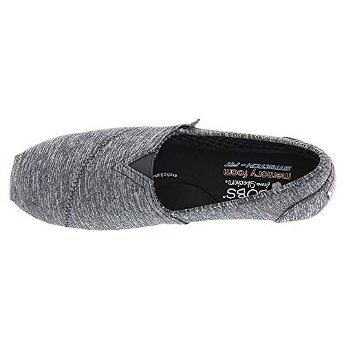 Image of Skechers Women's Bobs from Plush Fashion Slip-on Flat Black Heather 11 B(M) US
