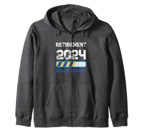Funny Retirement 2024 Trabajo en progreso Cuenta regresiva Sudadera con Capucha