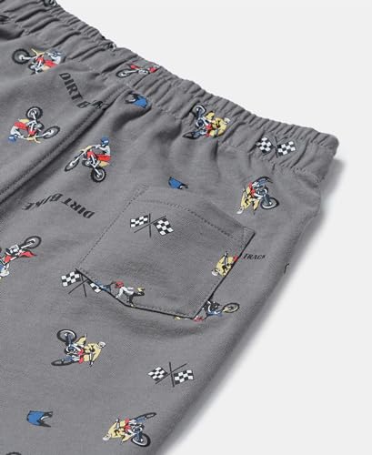 Image of Jockey CB03 Boys Super Combed Cotton French Terry Printed Shorts with Turn Up Hem Styling (Colors & Prints May Vary)