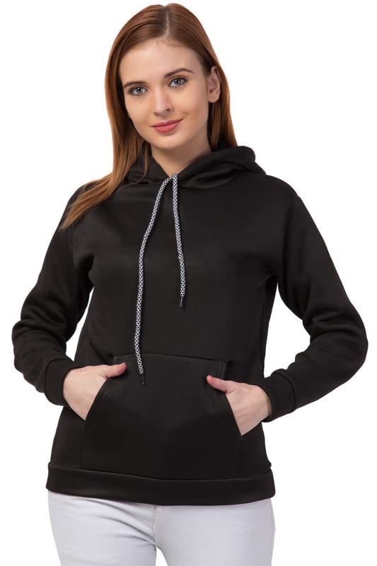 Image of Women's Fleece Plain Hoodie