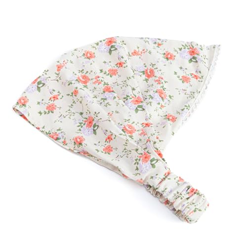 Little Girls Hair Bandana Headband/Summer Scarf- (Vintage White Kids Size- Baby/Toddler 1-5 Yr)