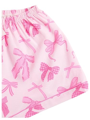 Image of Verdusa Pajamas For Women Set 2 Piece Cute Pjs Sleepwear Lounge Sets | Pj Sets For Woman, Button Down Shirts With Pajama Shorts, Cute Print, Comfy Sets