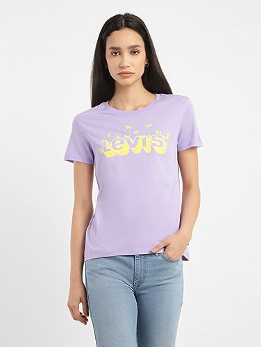 Image of Levi's Women's Cotton Regular Fit Brand Logo T-Shirt