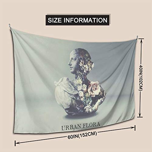 Riverslton Alina Baraz - Urban Flora Tapestries 100% Polyester Tapestry 60 X 40 Inch Blanket Home Decor