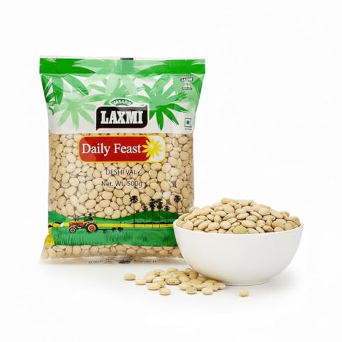 Laxmi Daily Feast Desi Val 500g | Whole Mochai & Balar Dal | High Protein & Fiber-Rich Lima Beans