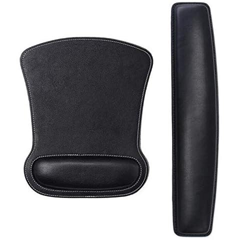 RICHEN Keyboard Wrist Rest Pad and Mouse Wrist Rest Support Mouse Pad Set,Sturdy & Comfortable & Lightweight for Easy Typing & Pain Relief-Ergonomic Support (Black) Cover