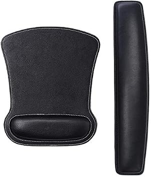 RICHEN Keyboard Wrist Rest Pad and Mouse Wrist Rest Support Mouse Pad Set,Sturdy & Comfortable & Lightweight for Easy Typing & Pain Relief-Ergonomic Support Black