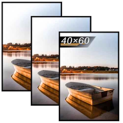 Tinkeps Marcos 40x60 cm Negro, Juego de 3 Unidades. Este marco de fotos de 40 x 60 cm está fabricado con material de madera y es ideal para colocar fotos, imágenes y pósteres.