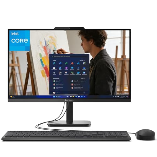 Lenovo IdeaCentre 24 23.8' N100 16GB 1TB SSD All-in-One Desktop Computer | Office 365, FHD Intel Processor AIO, WiFi 6, 