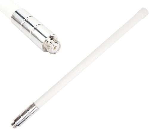 Miniatura 6 de Baofeng Doble banda VHF UHF 144430Mhz 2.5dBi 100W 17.13 pulgadas de fibra de vidrio al aire libre antena base con SO239 (UHF hembra) conector para