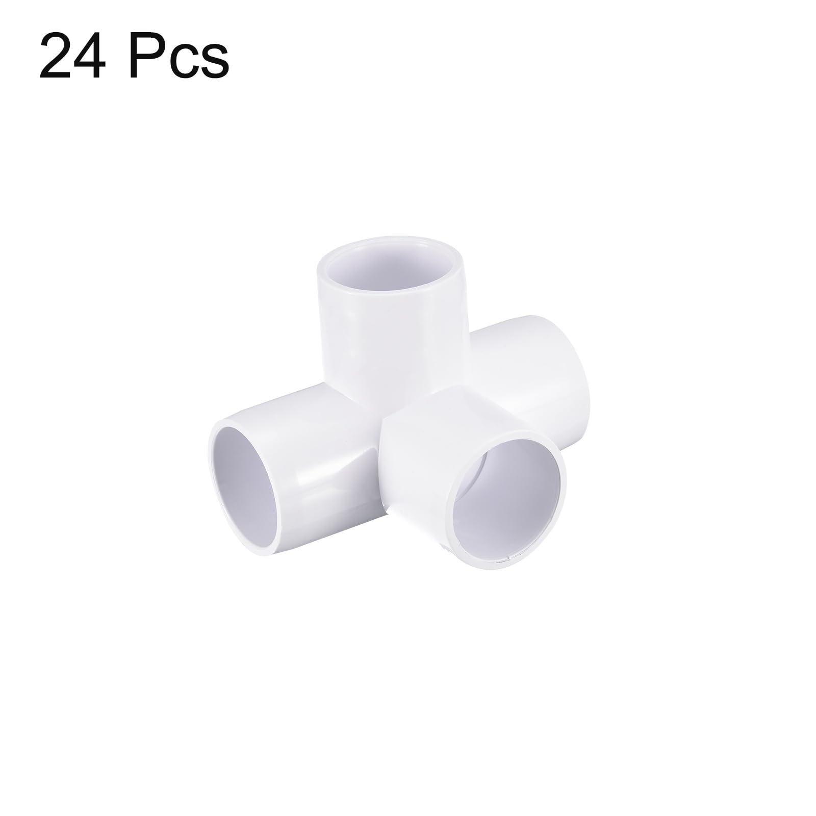 sourcing map 24 Paquete PVC Codo Montaje 3/4 Pulgadas PVC Tubo Accesorios