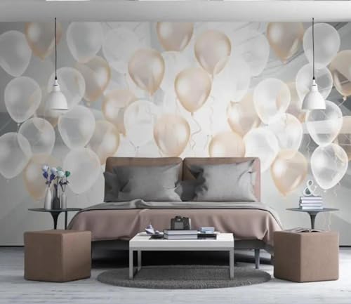 Papier peint ballon 3D ILIYA pour créer un mur de fond poétique dans le salon