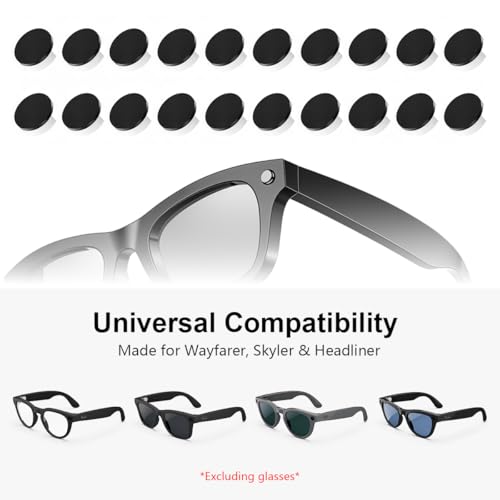 Image of ZORBES 20Pcs LED Light Blocking Stickers Compatible with Ray-Ban Meta /Wayfarer /Oakley /Skyler /Headliner Smart Glasses, Camera Privacy Cover Accessories, Protective Soft Diffuser Indicator Lights