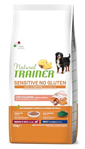 Natural Trainer Sensitive No Gluten Cibo per Cani Adulti con Salmone - 12kg