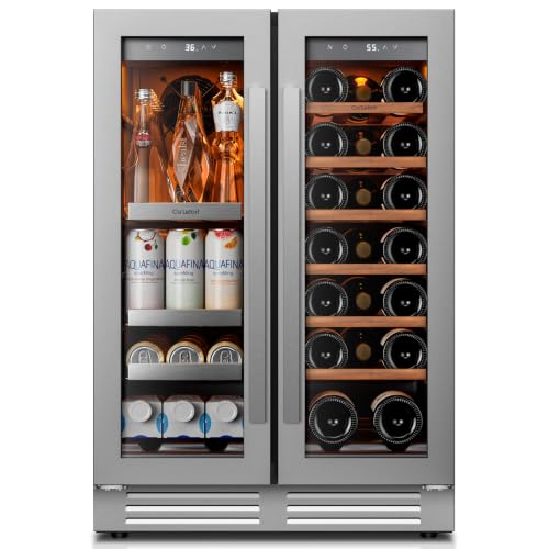 Ca'Lefort 24 Inch Wine and Beverage Refrigerator, 60 Can & 20 Bottle