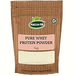 Pure Whey Protein Powder 1kg by Hatton Hill | Unflavoured, 80% Protein Content for Muscle Gain, Fitness Supplement, Ideal for Smoothies and Shakes