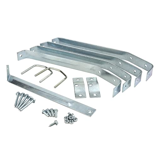 Skywalker 12” Heavy-Duty Wall Mount Pair For Tv Antenna Mast With (2) Brackets With Lag Bolts #TOP3