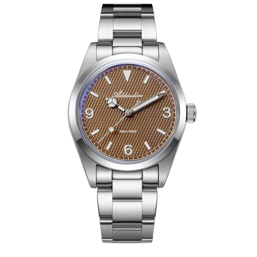 Image of ADDIESDIVE Quartz Watch for Men 36 MM Small Dial Analog Waterproof 100 M | Conves Crystal VH Sweep Second Movement Simple Male Watches Stainless Steel