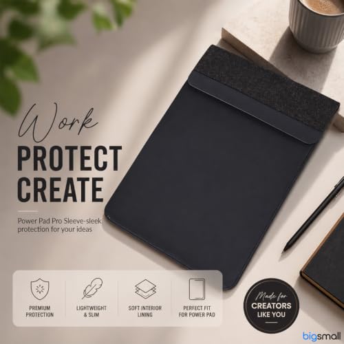 Image of Bigsmall 3-in-1 Laptop Desk Mat with Wireless Charger, Mouse Pad & Phone Charging Stand, Compatible with MacBook, iPad, Surface, Dell, HP, Lenovo & ASUS Laptops Up to 14 Inch, Non-Slip Desk Organizer