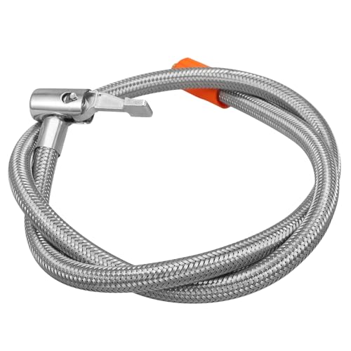 Gadpiparty Manguera de Flexible de Inoxidable Inflado de Neumáticos Adaptador de Válvula Bicicletas Motocicletas y Automóviles Accesorio de Inflador