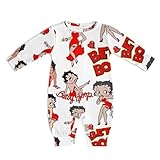 [ロニコン] ロンパース ベビー服 ベティちゃん ベビーロンパース 赤ちゃん服 パジャマ 新生児服 カバーオール 長袖 子供服 男の子 女の子 12-18M