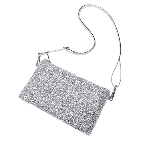 Sparkling Evening Clutch Silver Bride Purse for Wedding Bling Clutch Handbag for Party2
