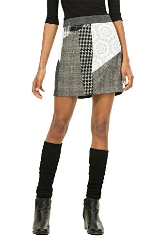 Desigual FAL_LALY Gonna, Nero (Negro), 40 (Taglia Produttore: 42) Donna