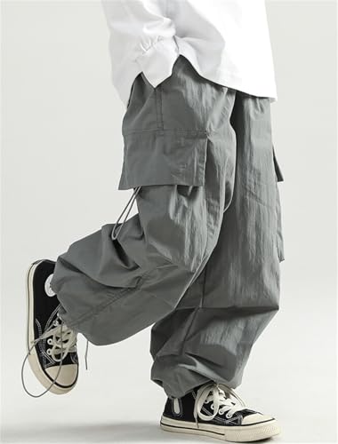 SANGTREE Boys' Baggy Cargo Pants Flap Pockets Hiking Trousers Streetwear, 4-14 Years4