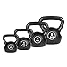 joyionic Kettlebell Peso per Allenamento Muscolare Esercizi Casa Palestra, 4 kg, Nero