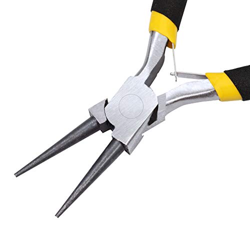 Image of Mini Round Nose Pliers for Jewelry Making Smooth Jaw 5 Inch Wire Looping Pliers Wire Bending Pliers Jewelry Making Tool Precision Handcraft DIY Hand Tool for Wire Looping Wrapping Beading