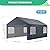 VerisShade 10x20 FT Heavy Duty Carport, Portable Garage with Sidewalls, Roll-up Windows, Carports 10x20 Heavy Duty for Car Boat Truck Motorcycle (Gray)
