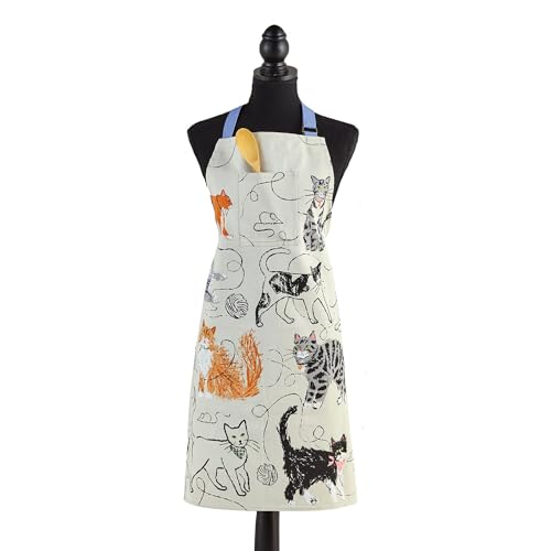 Ulster Weavers - Feline Friends - Apron - Cotton - One Size in Grey