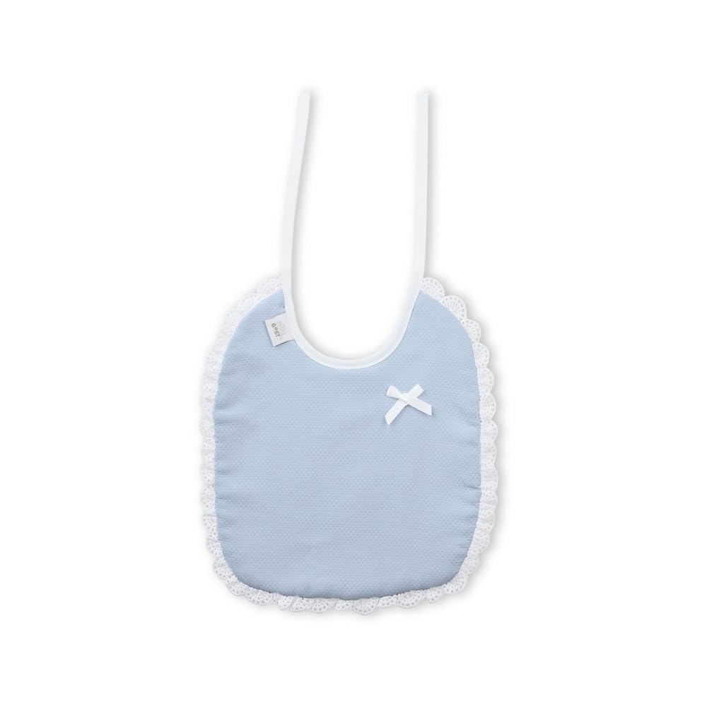 Danielstore Babero para Bebé Recien Nacido con el Nombre Bordado Babero para Alimentación de Bebés (R6C azul-gris)