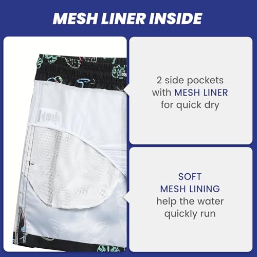 Image of maamgic Mens Swim Trunks 5 Inch with Mesh Liner Breathable for Beach